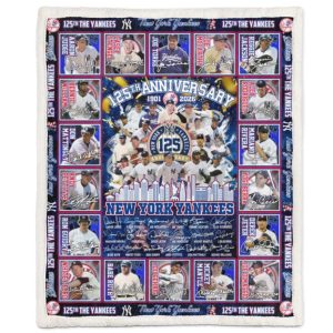New York Yankees 125th Anniversary 1901 2026 Blanket 2