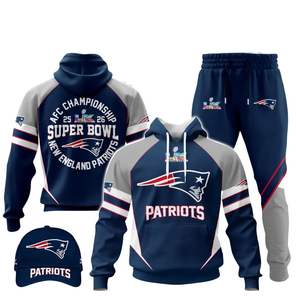 Patriots 25 26 AFC Championship SB LX Hoodie Patriots 25 26 AFC Championship SB LX Hoodie