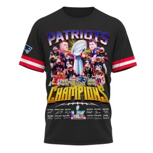 Patriots S Bowl LX Champions Signature Commemorative Shirt 1