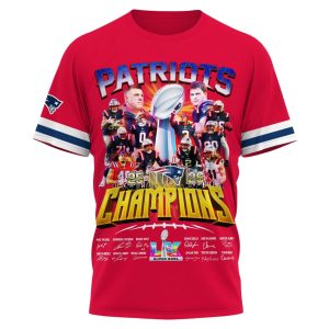 Patriots S Bowl LX Champions Signature Commemorative Shirt 3