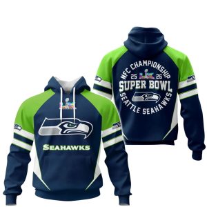 Seahawks 25 26 AFC Championship SB LX Hoodie 3 Seahawks 25 26 AFC Championship SB LX Hoodie 1