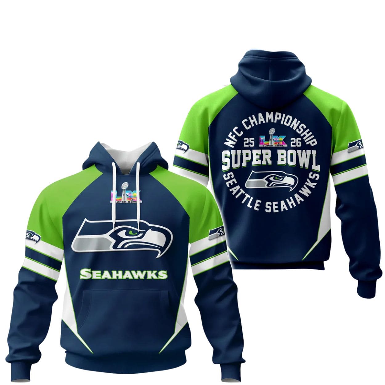 Seahawks 25 26 AFC Championship SB LX Hoodie Seahawks 25 26 AFC Championship SB LX Hoodie