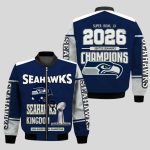 Seattle Seahawks 2026 SB Champions Seahawks Kingdom Bomber Jacket