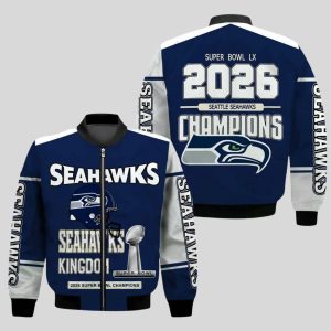 Seattle Seahawks 2026 SB Champions Seahawks Kingdom Bomber Jacket