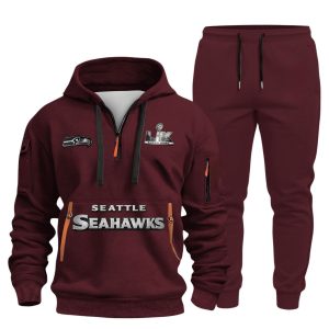 Seattle Seahawks 2026 SB LX Quarter Zip Hoodie & Joggers 1