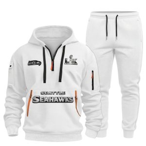 Seattle Seahawks 2026 SB LX Quarter Zip Hoodie & Joggers