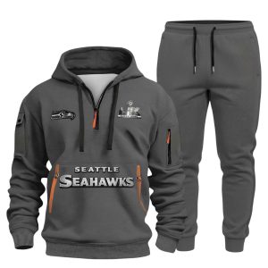 Seattle Seahawks 2026 SB LX Quarter Zip Hoodie & Joggers 4