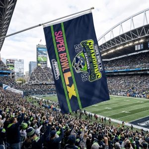 Seattle Seahawks Super Bowl LX Champions Flag 2026 - Premium Polyester Garden Banner