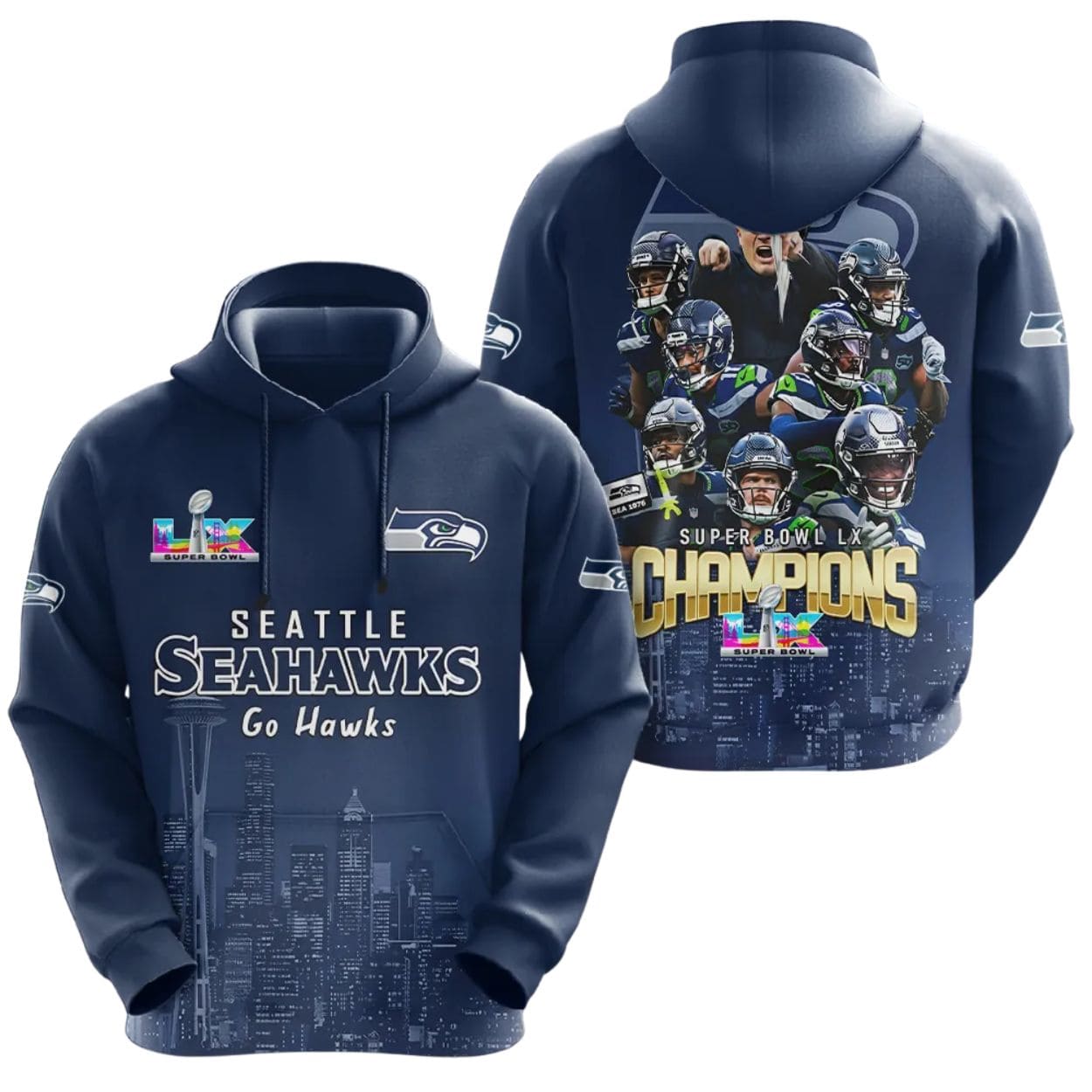 Seattle Seahawks SB LX Champions Commemorative Shirt Seattle Seahawks SB LX Champions Commemorative Shirt