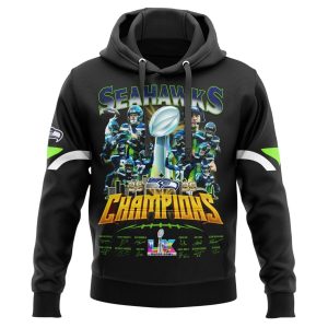 Seattle Seahawks SB LX Champions Signature Hoodie 3 Seattle Seahawks SB LX Champions Signature Hoodie 1