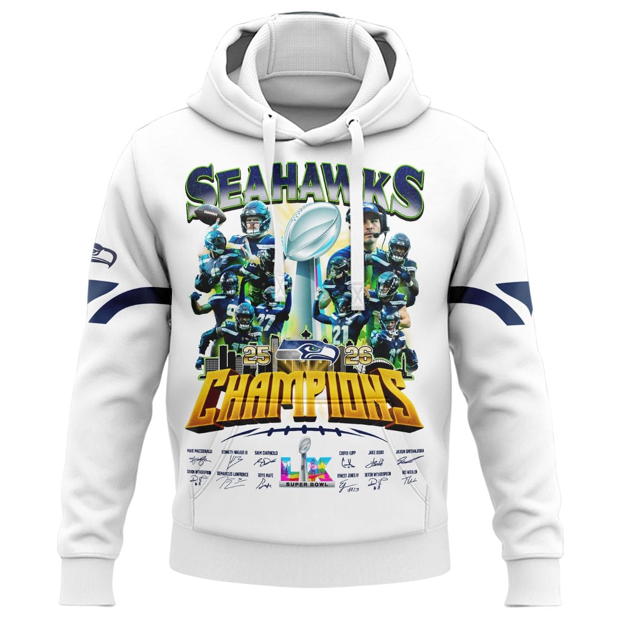 Seattle Seahawks SB LX Champions Signature Hoodie Seattle Seahawks SB LX Champions Signature Hoodie