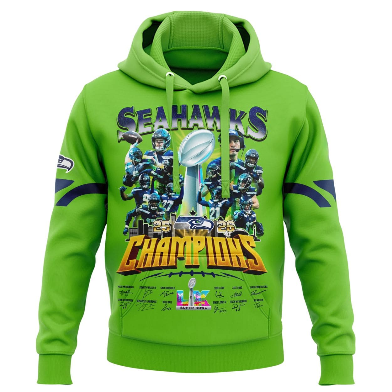 Seattle Seahawks SB LX Champions Signature Hoodie Seattle Seahawks SB LX Champions Signature Hoodie