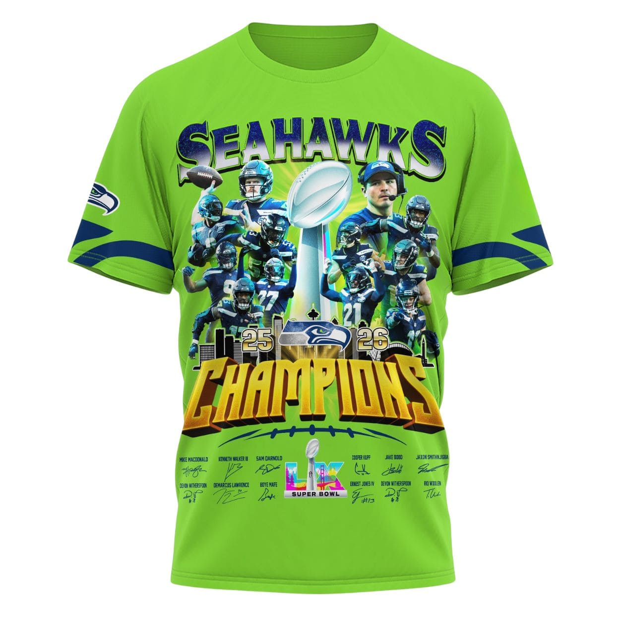 Seattle Seahawks SB LX Champions Signature Shirt Seattle Seahawks SB LX Champions Signature Shirt