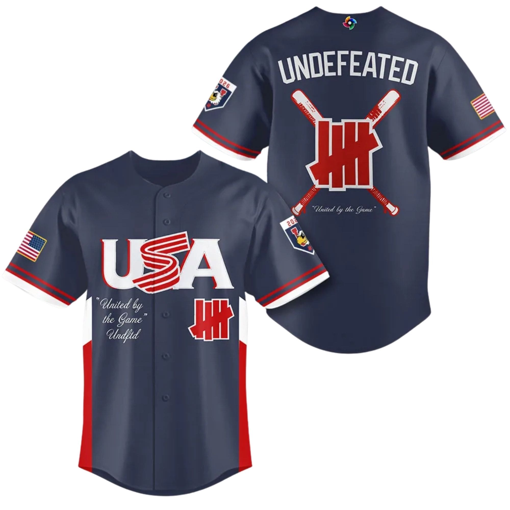 USA Baseball Undefeated Navy 2026 World Baseball Classic Jersey USA Baseball Undefeated Navy 2026 World Baseball Classic Jersey