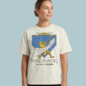 2026 Milwaukee Brewers 414 Day Artist T-Shirt 2 2026 Milwaukee Brewers 414 Day Artist T Shirt 1