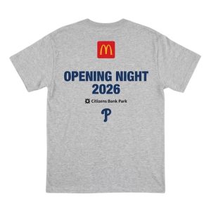 2026 Philadelphia Phillies McDonald's Opening Night T Shirt 1