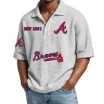Braves Est 1871 Waffle Collar Polo Shirt
