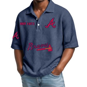 Braves Est 1871 Waffle Collar Polo Shirt 2