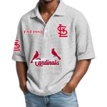Cardinals Est 1882 Waffle Collar Polo Shirt