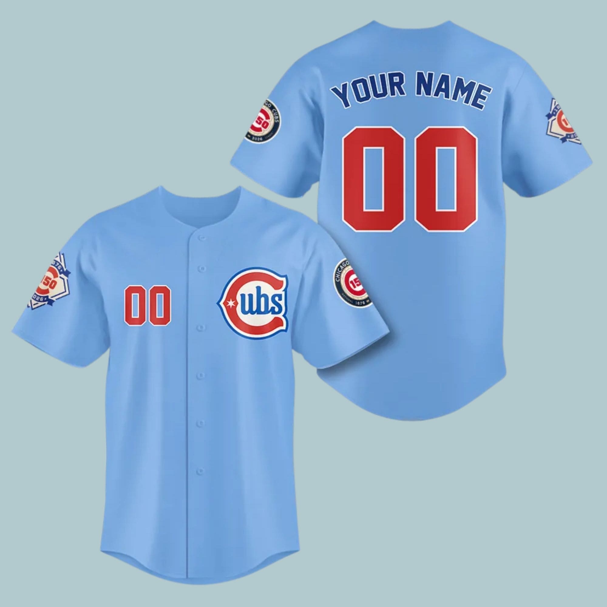Personalized Chicago Cubs 150th Anniversary Baseball Jersey Personalized Chicago Cubs 150th Anniversary Baseball Jersey