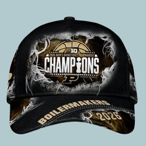 Purdue 2026 Big Ten Basketball Conference Tournament Champions Classic Cap
