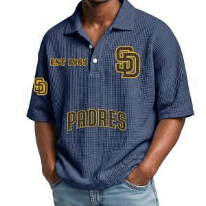 SD Padres Est 1969 Waffle Collar Polo Shirt 2