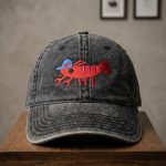 Shrimp Wearing A Shrimp Hat Denim Cap
