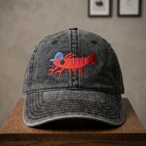 Shrimp Wearing A Shrimp Hat Denim Cap