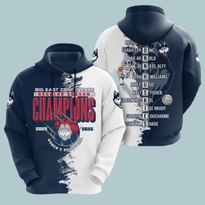 UConn Huskies Women's Basketball 2026 Big East Champions Shirt 1 UConn Huskies Women's Basketball 2026 Big East Champions Shirt 1