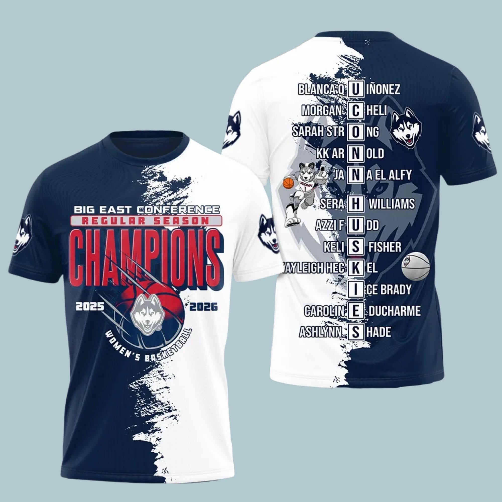 UConn Huskies Women’s Basketball 2026 Big East Champions Shirt UConn Huskies Women’s Basketball 2026 Big East Champions Shirt