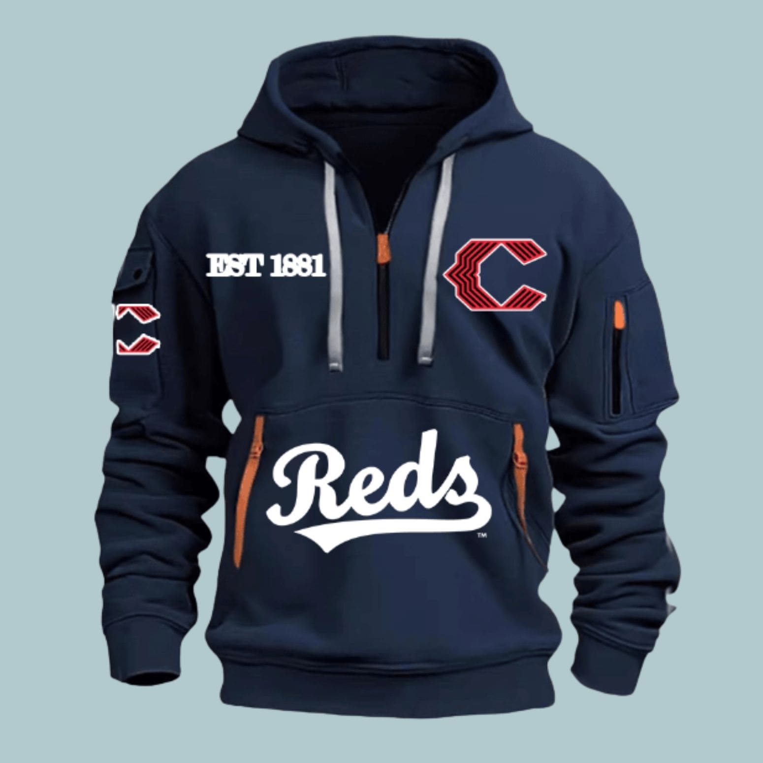 2026 Reds Est 1881 Quarter Zip Hoodie 2026 Reds Est 1881 Quarter Zip Hoodie