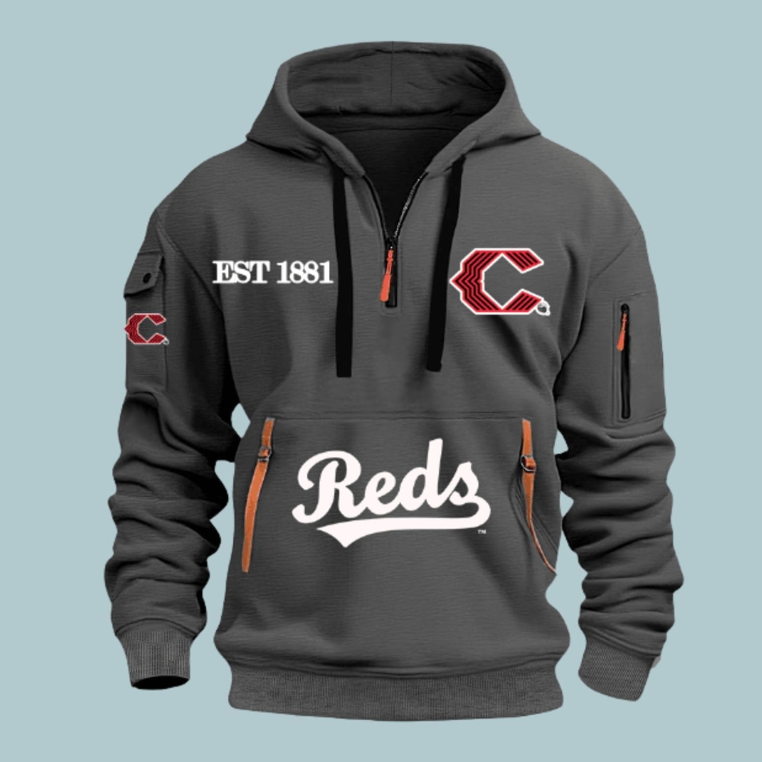 2026 Reds Est 1881 Quarter Zip Hoodie 2026 Reds Est 1881 Quarter Zip Hoodie