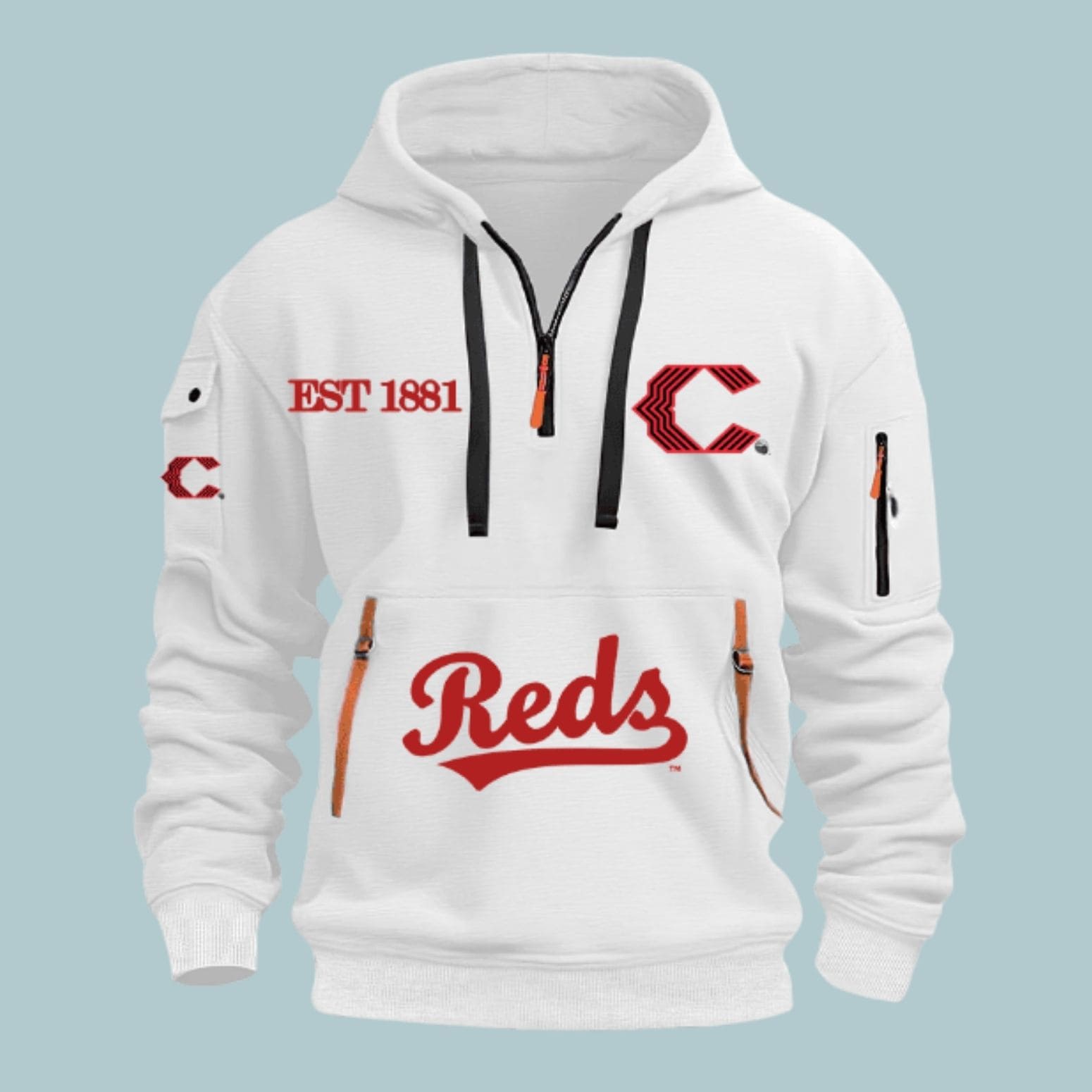 2026 Reds Est 1881 Quarter Zip Hoodie 2026 Reds Est 1881 Quarter Zip Hoodie