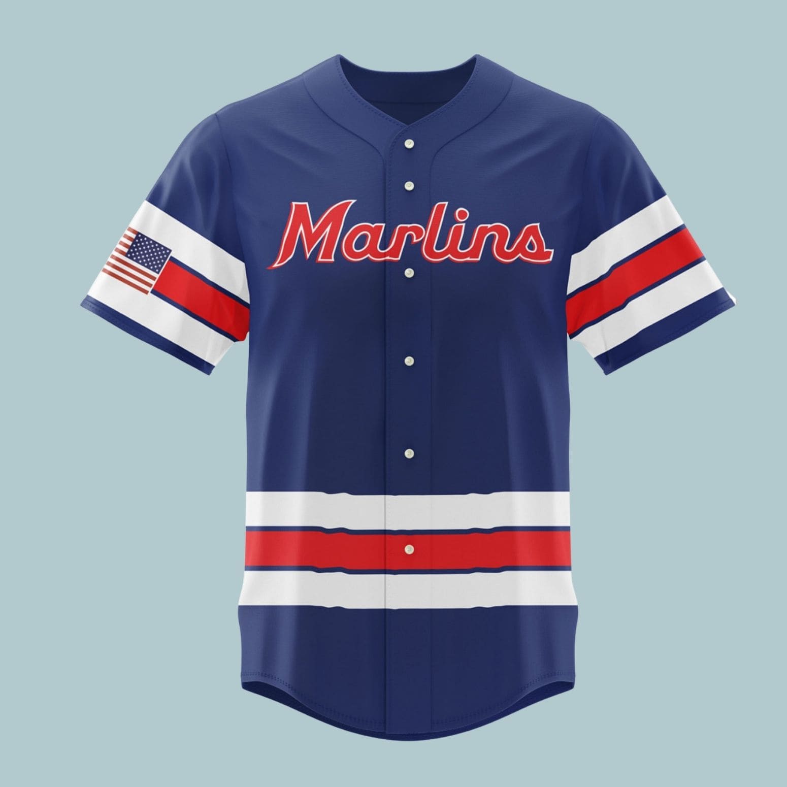 Marlins 2026 USA 250th Celebration Giveaway Jersey Marlins 2026 USA 250th Celebration Giveaway Jersey