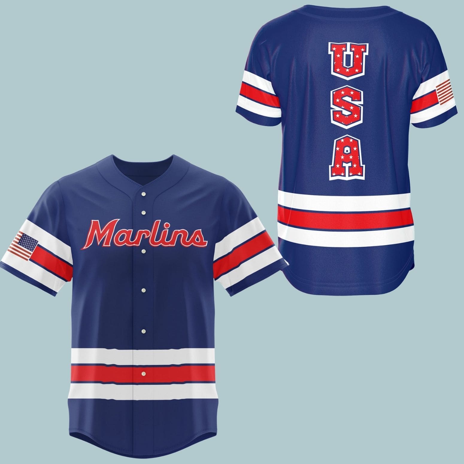 Marlins 2026 USA 250th Celebration Giveaway Jersey Marlins 2026 USA 250th Celebration Giveaway Jersey