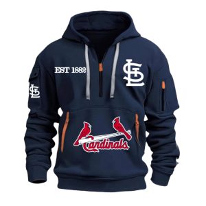 St Louis Cardinals Est 1882 Quarter Zip Hoodie 2