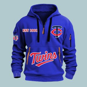 Twins Est 1901 Quarter Zip Hoodie 1