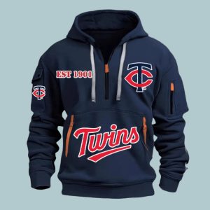 Twins Est 1901 Quarter Zip Hoodie 2
