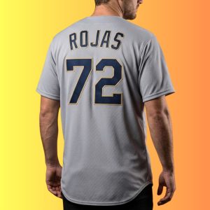 Rojas Dodgers 2025 World Champions Gold Jersey 1 Rojas Dodgers 2025 World Champions Gold Jersey 3