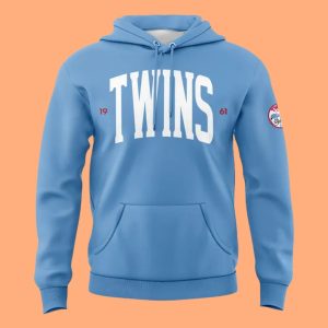Minnesota Twins Retro 1961 Sky Blue Hoodie 1