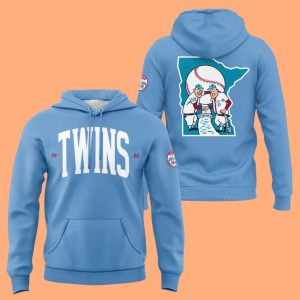 Minnesota Twins Retro 1961 Sky Blue Hoodie
